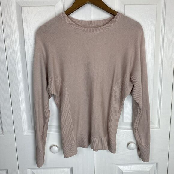 Lululemon Size 2 Cashlu Knit Sweater Pullover Pink Bliss Dolman Cashmere Blend - Picture 1 of 6